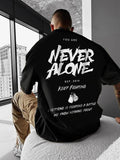 Men'WB shield Regular Fit Letter Graphic Round Neck Drop Shoulder Tee, Summer Outfits 2024, Casual Short Sleeve T-Shirt...
