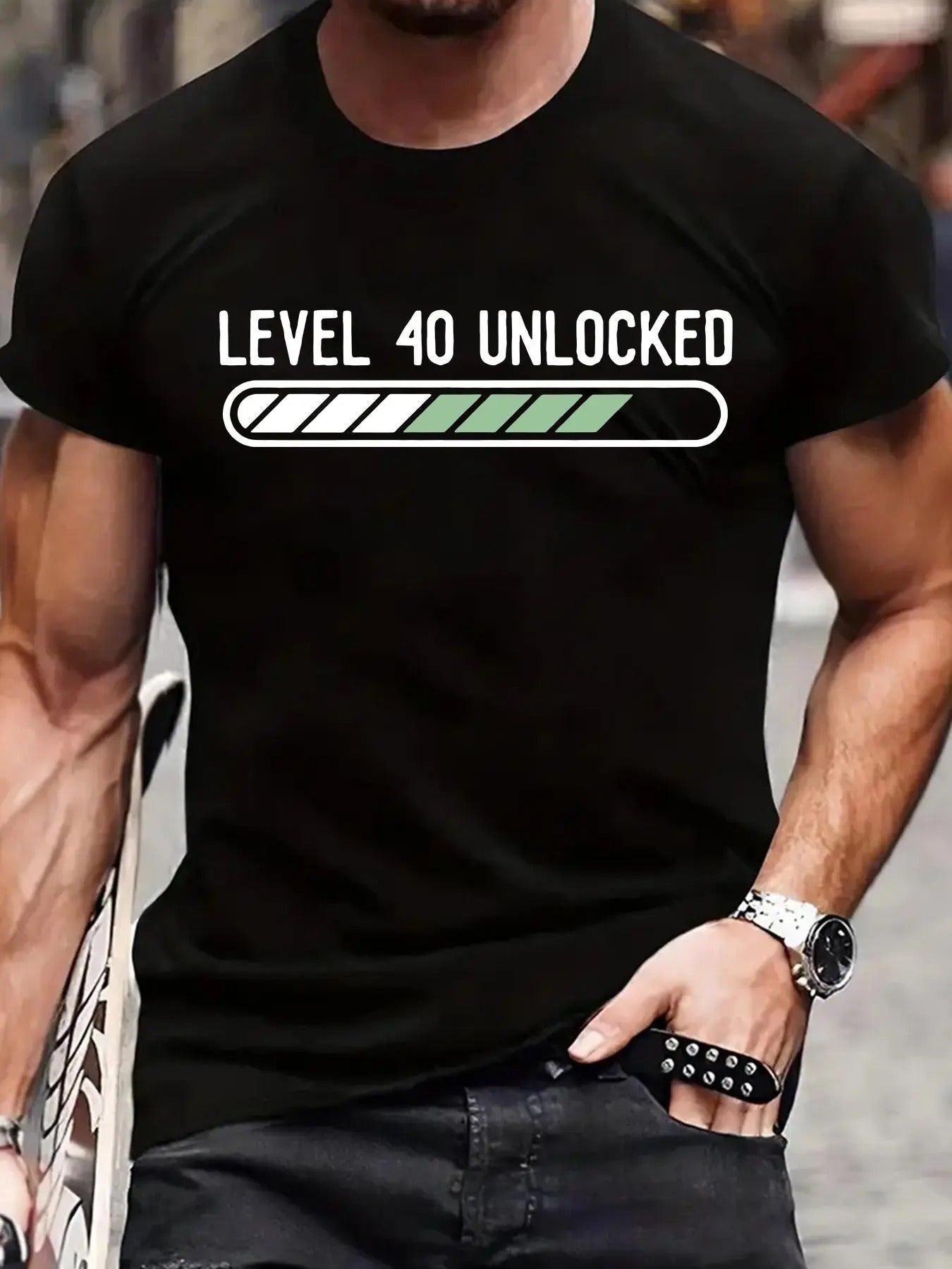 Men'WB shield Regular Fit Letter Graphic Round Neck Tee, Casual Short Sleeve T-shirt for Summer, Men'WB shield Top for...