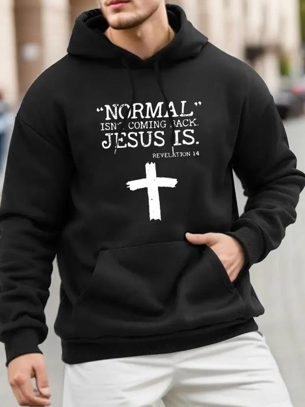 Men'WB shield Regular Fit Letter Print Drawstring Hoodie, Casual Pocket Hooded Sweatshirt For Daily Wear, FOG Essentials...