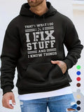 Men'WB shield Regular Fit Letter Print Drop Shoulder Hoodie, Fashion Casual Drawstring Pocket Hooded Sweatshirt for Daily...