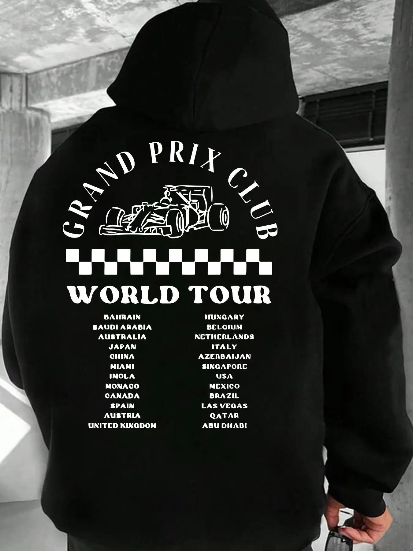 Men'WB shield Regular Fit Letter Print Drop Shoulder Hoodie, Fashion Casual Drawstring Pocket Hooded Sweatshirt for Daily...