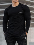 Men'WB shield Regular Fit Letter Print Round Neck Tee, Casual Long Sleeve Crew Neck T-Shirt for Spiky hair fighters...