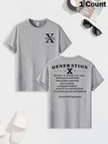 Men'WB shield Regular Fit Letter Print Round Neck Tee, Casual Short Sleeve Crew Neck T-shirt for Summer, Comfy Breathable...