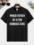 Men'WB shield Regular Fit Letter Print Round Neck Tee, Casual Streetwear Slogan Graphic Short Sleeve T-shirt for Summer,...