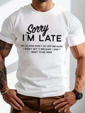 Men'WB shield Regular Fit Letter Print Round Neck Tee, Short Sleeve Graphic T-shirt for Summer, Casual Men'WB shield Top...