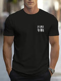 Men'WB shield Regular Fit Letter Print Short Sleeve Graphic Tee, Casual Round Neck T-shirt for Daily Wear, Men'WB shield...
