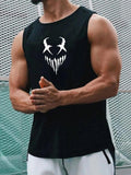 Men'WB shield Regular Fit Letter Print Tank Top, Casual Sleeveless Round Neck Top for Summer, Fashion Men'WB shield TNF...