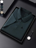 Men'WB shield Regular Fit Snakeskin Print Polo Shirt, Casual Short Sleeve Collared Top for Summer, Fashion Men'WB shield...