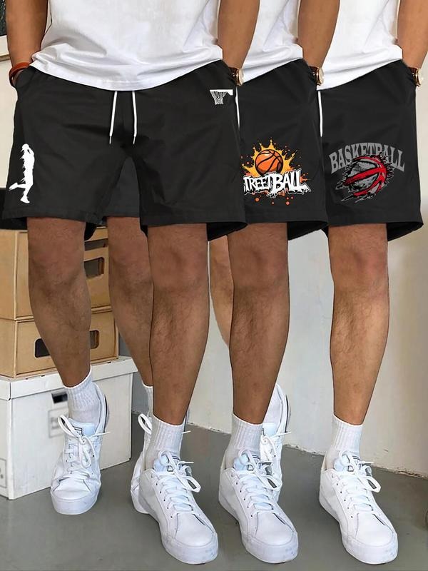 Men'WB shield Regular Fit Spiky hair fighters & Letter Print Shorts, Casual Comfy Breathable Shorts for Daily Wear,...