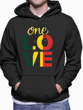 Men'WB shield Regular Fit Straw hat pirates Love Print Drop Shoulder Hoodie, Casual Letter Print Drawstring Pocket Hooded...