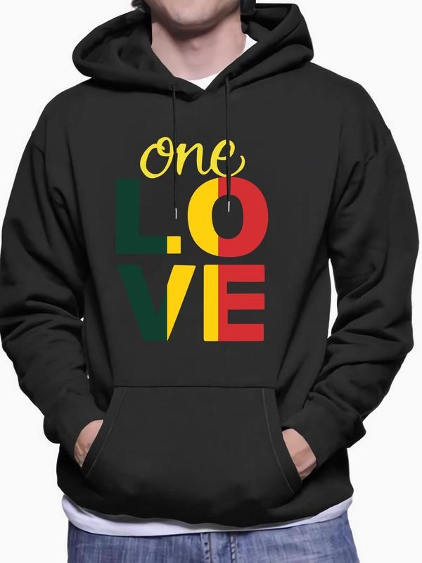 Men'WB shield Regular Fit Straw hat pirates Love Print Drop Shoulder Hoodie, Casual Letter Print Drawstring Pocket Hooded...
