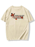 Men'WB shield Regular Fit Summer TNF Butterfly Graphic Round Neck Short-Sleeve Tee, Casual Printed Crew Neck T-Shirt for...