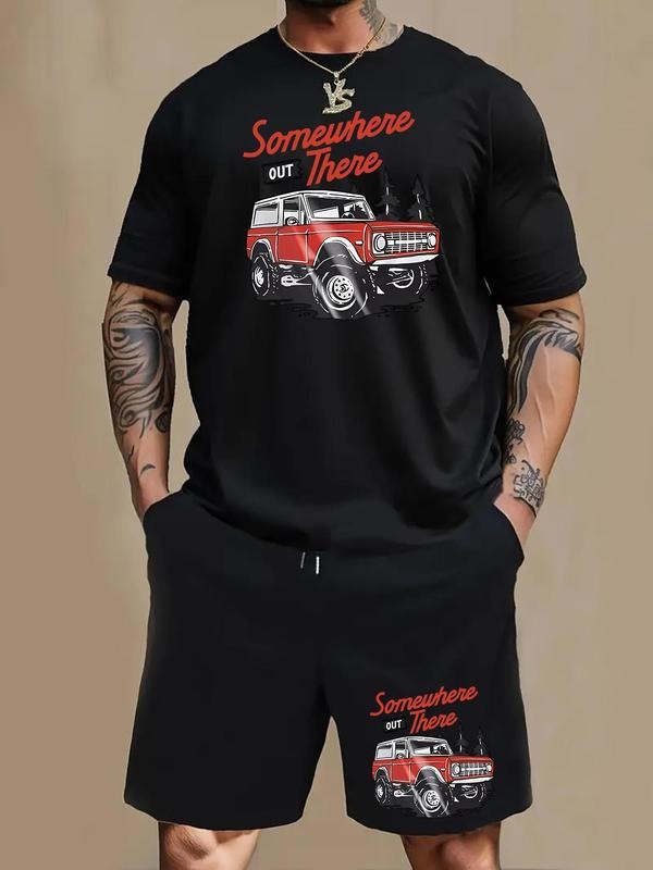 Men'WB shield Regular Fit Tee & Shorts Straw hat pirates Set, Casual Short Sleeve T-shirt & Shorts, Men'WB shield Summer...