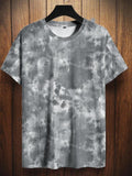 Men'WB shield Regular Fit Tie Dye Short Sleeve Tee Summer TNF, Casual Round Neck T-Shirt for Summer, Men'WB shield Top...