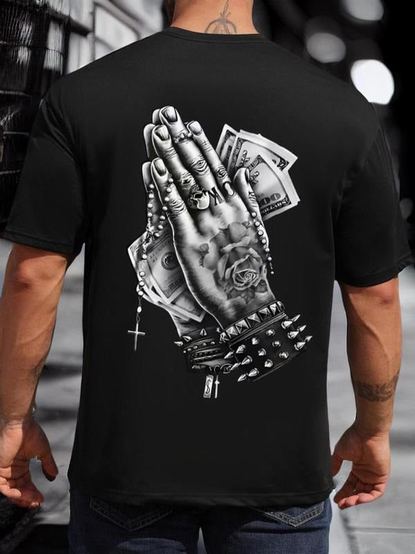 Men'WB shield Round Neck Short Sleeve Graphic Tee, Regular Fit Casual Crew Neck T-shirt, Men Summer TNF for Daily Wear,...