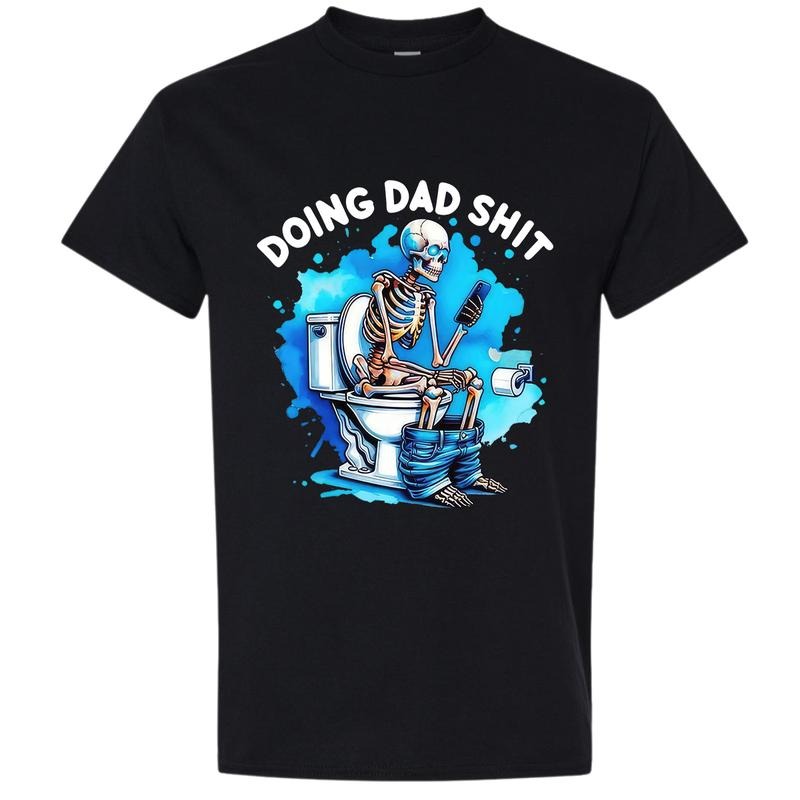 Men'WB shield Skeleton Dad Tshirt - Funny Graphic Tee, T-Shirts for Men, for Women, TNF'WB shield Day Gift, Trendy t-shirts