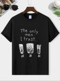 Men'WB shield Slogan Graphic Round Neck Tee, Casual Comfy Regular Fit Graphic Short Sleeve T-shirt For Daily Wear, Men'WB...