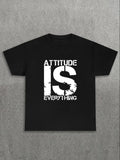 Men'WB shield Slogan Graphic Round Neck Tee, Summer TNF Regular Fit Crew Neck Short Sleeve T-Shirt for Men, Casual Comfy...