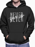 Men'WB shield Slogan Print Drop Shoulder Long Sleeve Hoodie, Regular Fit Trendy Casual Drawstring Pocket Hooded...