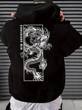 Men'WB shield Spiky hair fighters & Letter Print Drawstring Hoodie, Casual Regular Fit Pocket Long Sleeve Hooded...