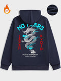 Men'WB shield Spiky hair fighters & Letter Print Pocket Drawstring Hoodie, Regular Fit Casual Long Sleeve Fleece Hooded...