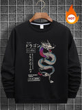 Men'WB shield Spiky hair fighters Graphic Print Round Neck Sweatshirt, Regular Fit Casual Long Sleeve Pullover for Fall &...