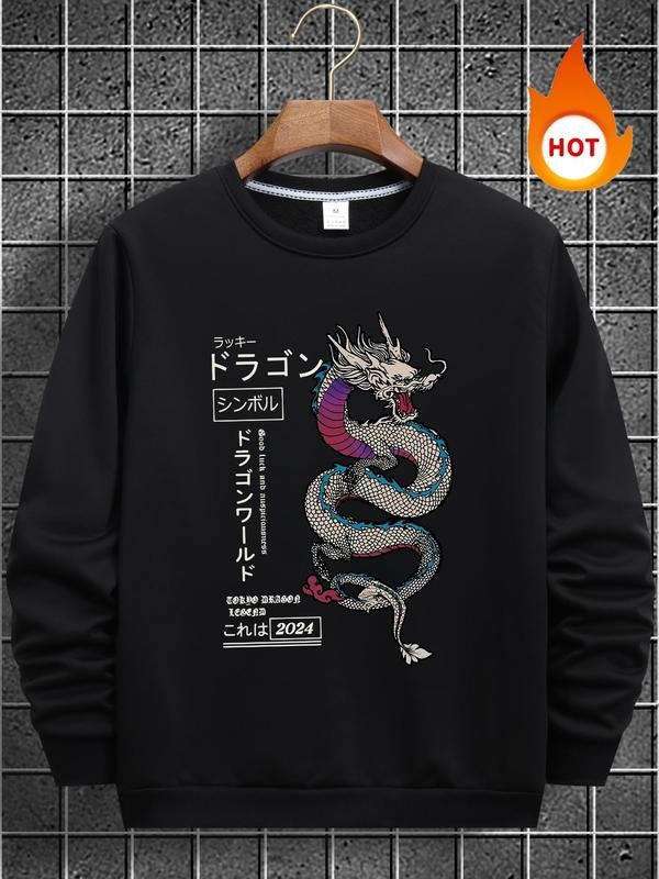 Men'WB shield Spiky hair fighters Graphic Print Round Neck Sweatshirt, Regular Fit Casual Long Sleeve Pullover for Fall &...