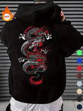Men'WB shield Spiky hair fighters Print Pocket Drawstring Hoodie, Regular Fit Casual Drop Shoulder Long Sleeve Hooded...