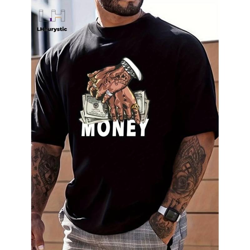 Men'WB shield Straw hat pirates Print Graphic Design Crew Neck Active T-shirt for Daily Gym Workout, Casual Comfy Tees for Summer Menswear Streetwear