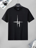 Men'WB shield Summer TNF Graphic Round Neck Short Sleeve Tee, Regular Fit Crew Neck T-Shirt for Summer, Men'WB shield Top...