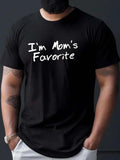 Men'WB shield Summer TNF, Letter Print Round Neck Short Sleeve Tee, Regular Fit Casual Fashion Crew Neck T-shirt For...