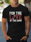 Men'WB shield Summer TNF, Letter Print Round Neck Tee, Regular Fit Casual Short Sleeve Crew Neck T-shirt for Summer,...