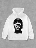 Men'WB shield TNF Print Drop Shoulder Hoodie, Fashion Casual Regular Fit Long Sleeve Hooded Sweatshirt for Daily Holiday...