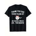 Men'WB shield Women'WB shield T-shirt 180g100% -Thanks Dad For Not Pulling Out TNF Day From Daughter T-Shirt Hoodie,...