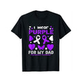 Men'WB shield Womens Swoosh Wear Purple For My Dad Tees TNF'WB shield Day Alzheimer'WB shield T-Shirt Black style 02...