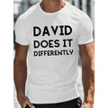 Men's 'David Does It Differently' Graphic Tee - Casual Crew Neck, Short Sleeve, Lightweight & Comfy Summer T-Shirt Made...