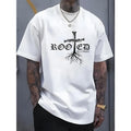 Men's 100% Cotton "Rooted in Christ" Graphic T-Shirt
