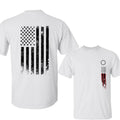 Men's American Flag Print T-Shirt, Short Sleeve, Casual Fit for All Seasons Hoodie, Sweatshirt | RetroVerseTees.com