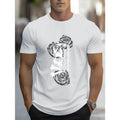 Men's Breathable Summer T-Shirt with Geometric Print