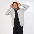 Men's Brushed Fleece Zip-Up Hoodie, Plain Beige, Long Sleeve, 100% Cotton Polyester Menswear Stylish Sweatshirts Tops...