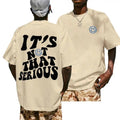 Men's Cartoon Expression & Letter Print Drop Shoulder Tee, Summer Outfits 2025, Regular Fit Casual Short Sleeve Round...