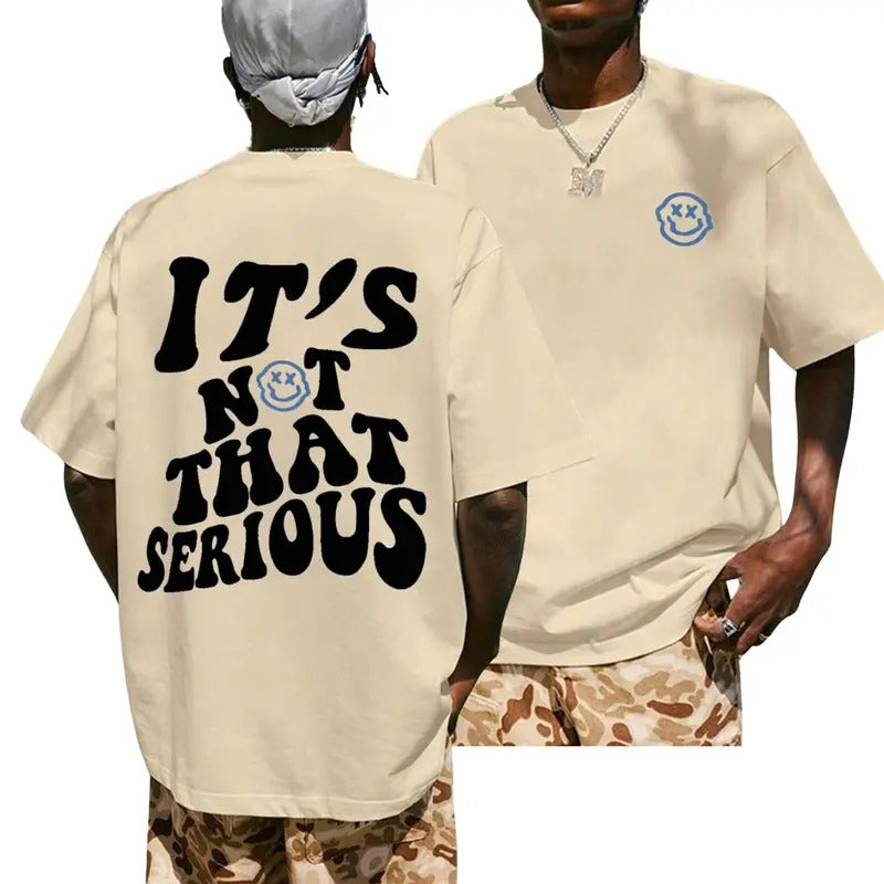 Men's Cartoon Expression & Letter Print Drop Shoulder Tee, Summer Outfits 2025, Regular Fit Casual Short Sleeve Round...