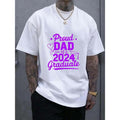 Men's Casual Athletic T-Shirt - Breathable Cotton, Crew Neck, Letter Print Design, Machine Washable
