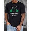 Men's Casual Graphic Tees For Summer, "Let The" St. Patrick's Day Print Crew Neck d T-shirts, Trendy Chic Outfit Men's...