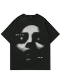 Men's Figure & Letter Print Drop Shoulder Crew Neck ,Regular Fit Casual Comfy Short Sleeve Round Neck T-Shirt for,...