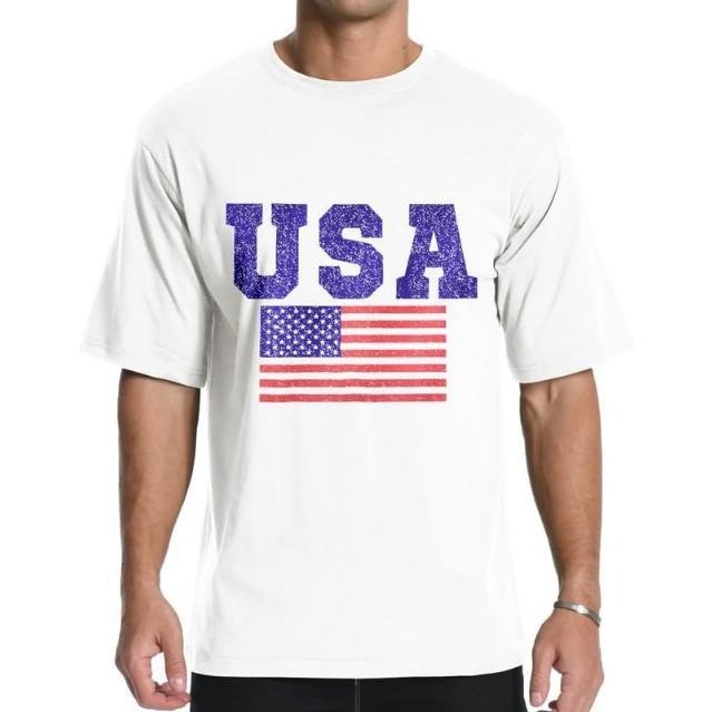 Men's Graphic Tees, Short Sleeve USA Flag Crewneck Casual American Patriotic Regular T-Shirt for Men Made in USA Hoodie,...