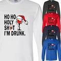 Men's Ho Ho Funny Santa Chirtmas Full Sleeve T-Shirt USA Xmas New Gift Unisex Hoodie, Sweatshirt | RetroVerseTees.com