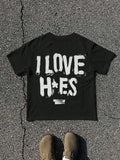 Men's Letter Print Round Neck Tee, Regular Fit Casual Short Sleeve Crew Neck T-Shirt for Summer, Fashion Men's Top for...