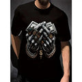 Men's Polyester 3D Digital Print T-Shirt with Dollar and Rings Graphic, Crew Neck, Slight Stretch, Casual Knit Fabric Tee...