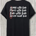 Men's Regular Fit Letter Graphic Drop Shoulder Tee, Casual Soft Comfy Streetwear Half Sleeve Round Neck T-Shirt for...